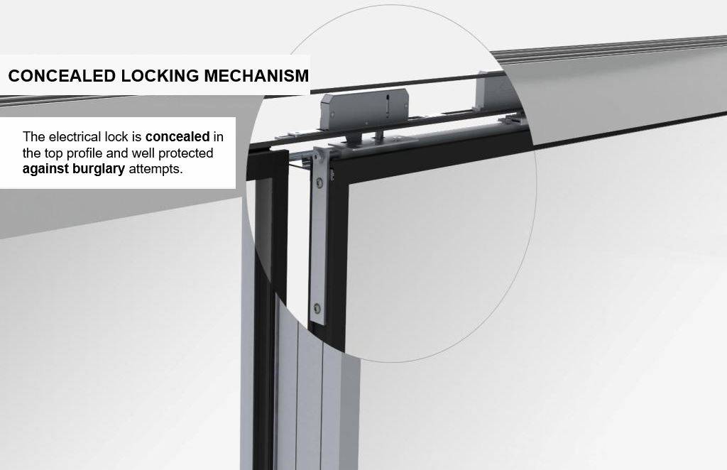 HiFinity overhead Electric Lock Cutaway image